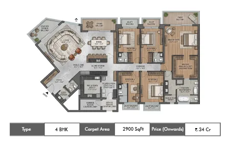 Godrej Bandra Bay residence floor plan